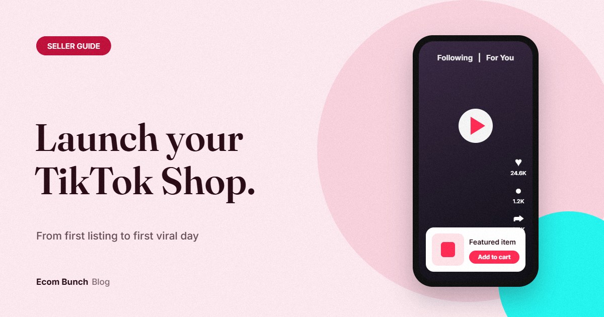 Launch your TikTok Shop: phone showing a video with a featured product