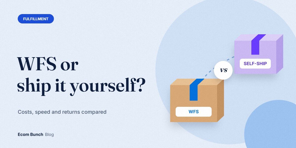 Walmart WFS vs seller fulfillment: two shipping boxes compared
