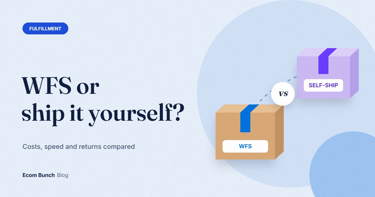 Walmart WFS vs seller fulfillment: two shipping boxes compared